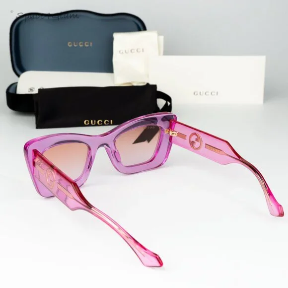 Gucci Women Sunglasses Trans Pink Orange Violet Grad  display picture 2